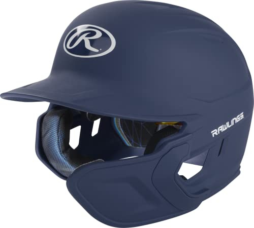Rawlings | MACH ADJUST Batting Helmet with Extension Flap | Right Hand Batter | Senior (6 7/8 - 7 5/8) | Matte Navy