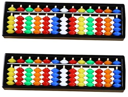 Toddmomy 2 StüCke Bunte Kunststoff Abakus Spielzeug FüR Kinder - Mathematisches Lernwerkzeug FüR Zuhause Und Klassenzimmer, FöRdert ZäHlen, Addition Und Subtraktion
