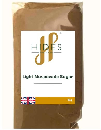 Hides Fine Foods - Light Muscovado Sugar 1kg - GMO - Free - Suitable for Vegetarians - Baking - Cookies - Caramel - Pies - Brownies - Desserts - Cooking