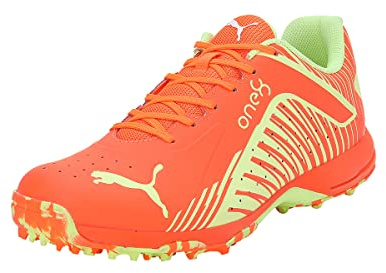 Puma Mens 22 Fh Rubber Vk Cricket Shoe, Ultra Orange-Fast Yellow, 12 UK