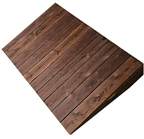 Rampe Bordsteinrampe Auffahrrampe Hölzerne Bordsteinrampe für Auto, Auffahrrampen für Pickups 60/90 cm Lang, Garagen-Laderampe für Rollstuhl-Kinderwagen-Rasenmäher-LKW (Size : 60x80x25cm(23 5/8x31 1/
