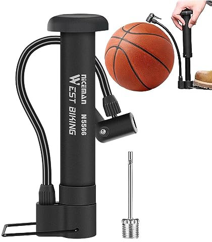 Pump - Football Air Pump with Needle | Handheld Basketball Pumps, Soccer Air Pumps Ball Pumps for Beach Sports Novent