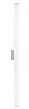 Licht-Erlebnisse LED Badezimmerleuchte IP44 90 cm lang B: 4 cm schmal in Weiß Chrom Metall 4000 K 1750 lm neutralweiß Spiegelleuchte Wandlampe Bad