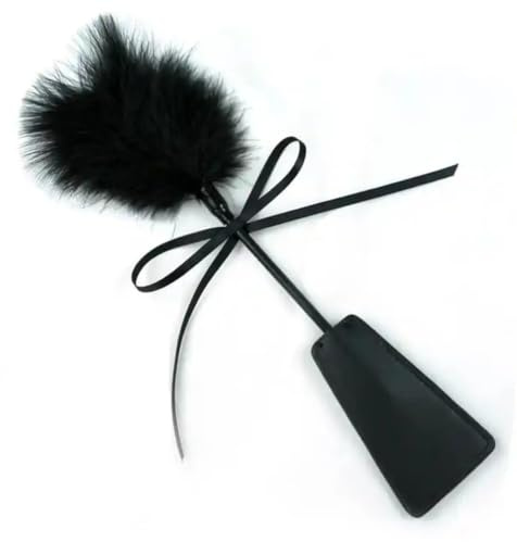Accesorios de ajuste emocional de plumas negras para jugar en la cama