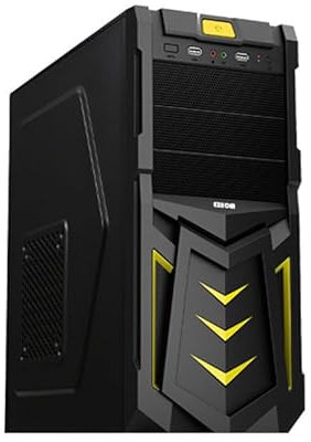 Caja ATX Ordenador Pc Gaming de Sobremesa Exeom® Devil Amarilla USB Frontal S/Fuente-Dimesiones 41x37x22,50 cm