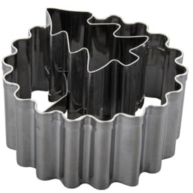 Zenker Emporte-pièce Linzer avec sapin de Noël - Emporte-pièce en acier inoxydable pour biscuits de Noël parfaits - Emporte-pièce 2 en 1 pour biscuits de terrasse et biscuits Linzer - Idéal pour la