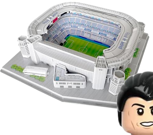 Habarri Santiago Bernabeu Stadion Puzzle 3D - Komplettset 3D Puzzle-Stadion - 3D Fußballstadion für Kinder und Erwachsene - Modell eines Fußballstadions - Modellbau - 101 Elemente