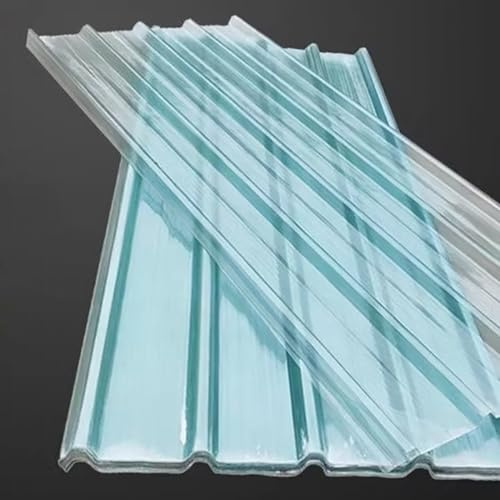 Bitumenwellplatten,Stumme Wellbahn Dachbleche,Dachplatten,UV-Beständige Gewächshausplatten,Regensichere Schuppenplatte,FRP-Tageslichtplatten,Ersatzplatten,1mm Dick (0.9x1.6m/35x63in,4 Pcs)