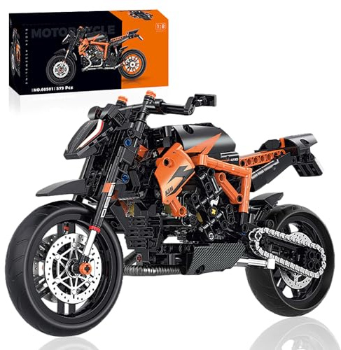 HIGH GODO Technic Motorcycle Building Set, 1:8 MOC Motorcycle Model Kit for Adults, Build and Display Ideas Cool Toys Gift for Teens Adults 14+ (579PCS)