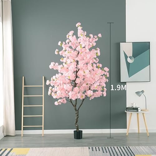 Decoración de flores de cerezo for la oficina en el hogar: mejore su espacio de trabajo con la serena belleza de las flores de cerezo artificiales, brindando un ambiente tranquilo e inspirador(Pale Pi