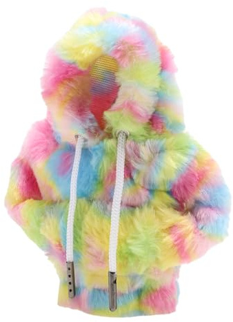 A ABSOPRO Schaltknaufbezug Plüschmuster Multicolor 1 Stück Für Auto Stoff | Für Wohnmobil, Für LKW, Für SUV, Größe 17x14cm, Lochgröße 9.5cm, Schutz Vor Kratzern Und Staub, Einfache Installation