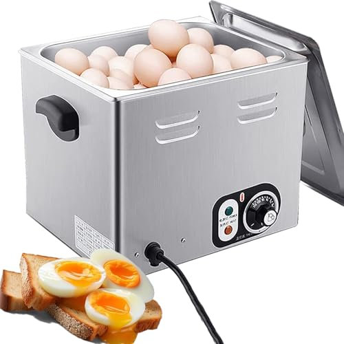 Dfdieratve Macchina per Cuocere Le Uova Commerciale da 6 Litri, Cuociuova da 2600 W, Cuociuova Professionale di Grande capacità, Macchina per 60 Uova Semi-Sode