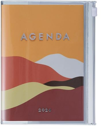 MARK'S 2025/26 Taschenkalender, A6 Mountain, Orange: Von September 2025 bis Dezember 2026