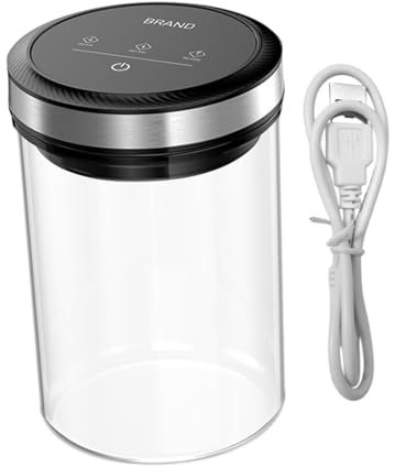 FytStycale Coffee Storage Container with Vacuum Seal for Tea and Snacks, clear