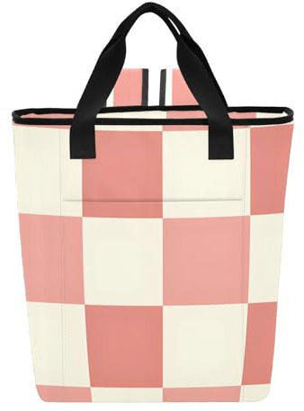 Isolierter Rucksack für Reisen, Cremefarben, Pfirsich-Muster, wasserdicht, große Lunchbox für Damen und Herren, isolierte weiche Kühltasche für Strand, Einkaufen, Picknick, Picknick