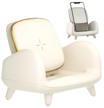 Supporto per telefono senza fili, design senza fili, altezza regolabile, rilevamento del capitale e protezione da sovraccarico, 15 W, supporto di ricarica senza fili