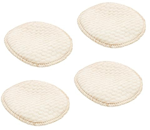 MOTHNUR 4pcs Nursing Pads Reusable Cotton Breast Pads Breast Milk Catcher Leak Washable Portable Mat for Breastfeeding