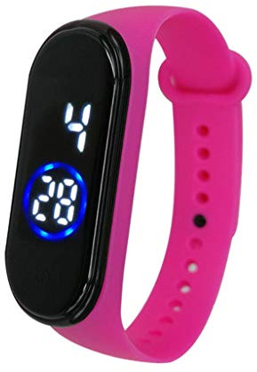 LED mode silikon 50 m sport digital handled unisex klocka herrklocka djärva klockor för män, Mörklila, En storlek