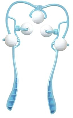 BAZEITFLOW Massaggiatore Manuale in Tpr e Abs 5 Palline per Rilassare i Muscoli e Stimolare i Punti di Pressione per Collo per Uso Domestico