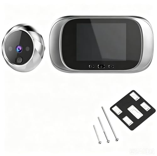Lastdaytime Spioncino digitale, con schermo LCD da 2,8 pollici e cattura foto per la sicurezza domestica, argento (argento)