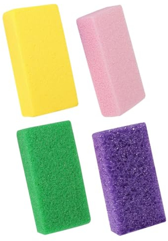 TOYZFRIENDY 4 Stück PU Fußfeile mit Hornhautentfernung für Effektive Fußpflege und Pediküre