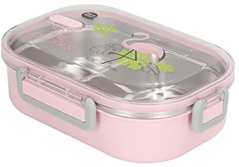 Yechiry Portapranzo a Scomparti in Acciaio Inossidabile, Box Coibentato per Bambini, Scatola Igienica in Silicone a Prova di Perdite retrò, Ideale per la Scuola, i Viaggi, il Picnic (#1)