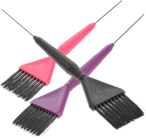 Kit 3 Brosse Teinture Cheveux Salon, Pinceau Coloration Capillaire Noir | Application Uniforme Couleur, Prise en Main Confortable, Matériau Pc Résistant, pour Coiffeurs et Amateurs