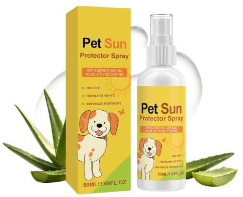 Generisch Sonnenschutz für Hunde und Welpen 50ml Wasserdicht Schweißfest | Hunde Sonnenspray für den Körper, , Sommer, Outdoor, Park, Reisen