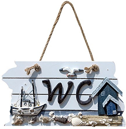 Hübsches Holzschild zum Aufhängen an der WC-Tür, Wanddekoration, 1 Stück House
