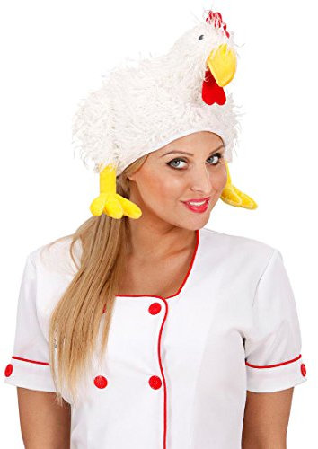 NET TOYS Tiermütze Huhn Hühnermütze Hahn Mütze Tierhut Henne