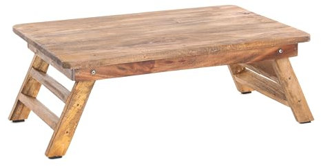 TABLETTTISCH FOLD | Natur, 60x40 cm, Mahagoni, Shabby Design | Frühstückstablett