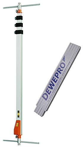 NEDO® Auto-mEssfix 950–3260 mm – Teleskop-Messstab für Kfz-Karosserien inkl. DEWEPRO 2 m Zollstock