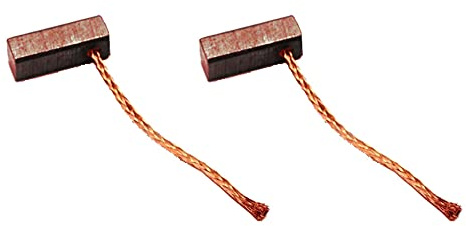 Trade-Shop - Escobillas de carbón (2 unidades, 4,5 x 6,5 x 14 mm, 12 – 24 V, para diferentes motores de coche, puerta de garaje, accionamientos, alternador, bomba de agua)