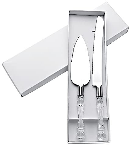Wedding Cake Knife and Server Set Gifts for Wedding, Anniversary, Engagement, Birthday Party…