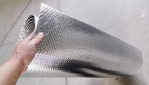 Yimihua Isolierfolie Dämmfolie 3-4mm Dampfsperre Sauna Selbstklebend Isolierfolie Rolle dampfsperre Sauna doppelschichtiger Hitze für Dächer,Wohnmobil und Wohnwagen(Size:1x10m/3.2x32.8ft)