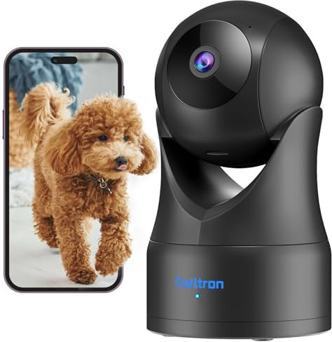 owltron 1080P Security Camera Indoor Baby Camera, Pet camera, Cameras House Security, 360° Pan/Tilt Motion Tracking, IR Night Vision, 2-Way Audio, Indoor Security Camera for Home/Pet, Work with Alexa