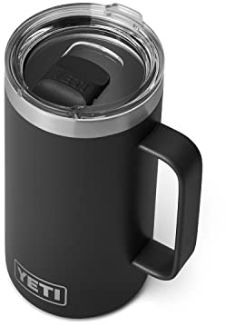 Yeti Rambler Becher, vakuumisoliert, Edelstahl mit MagSlider-Deckel, 680 ml, Schwarz