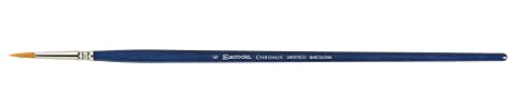 Escoda Chronos Series 3151 Künstler-Aquarell- und Acrylpinsel, synthetische Toray-Faser und rote Zobelmischung, spitz rund, Größe 6
