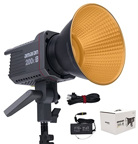 Aputure Amaran 200x S LED Videoluz 200W Bi-Color 2700K-6500K 45400Lux @1m COB LED Iluminación de estudio permanente Bowens Mount CRI95 + TLCI98 + Control por APP