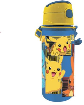 Kids Licensing Vattenflaska aluminium med klickstängning [600 ml], Pokémon