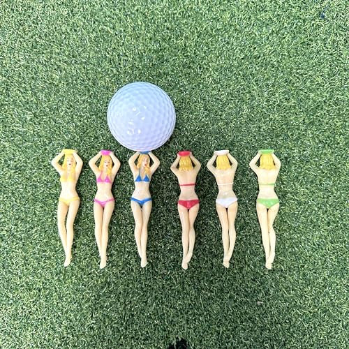 HH-GOLF Funny Golf Tees Lady Bikini Girl Golf Tees, 76mm Plastic Golf Training Tees for Men Women, Novelty Gifts for Golfers