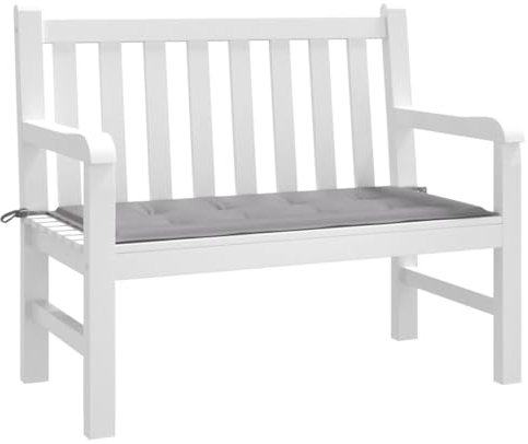 FOZICV Bankauflage Grau 120x50x3 cm Wasserdicht Stoff Sitzkissen Universellen Design Gartenbank-Auflage Dekorative Funktion Außenbereich Sitzpolster Witterungsbeständig