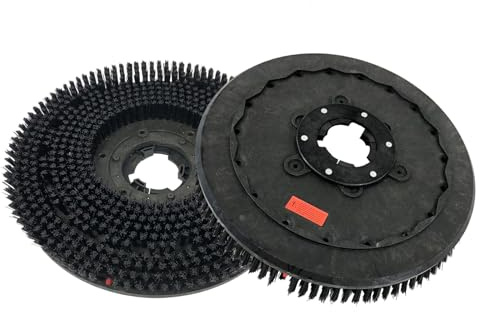 Unviersal Industries 1 Piece Commercial 19 Inch Diameter Heavy Duty Rotary Scrub Brush Fit for Scrubber Machine-Heavy Duty Brush 483mm (Black)