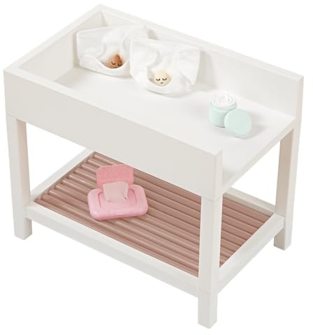 LullaBaby Langermadrass - 2 lager med miniplysch och falska vårdartiklar - docktillbehör - 2+ år falskt set