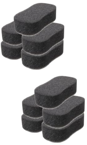 Milisten 10 Pièces épurateur éponge nettoyer les gommes lingettes de bain outils de bain de cheval Animaux langue jouet lingettes de nettoyage éponge de nettoyage brosse à cheval Black