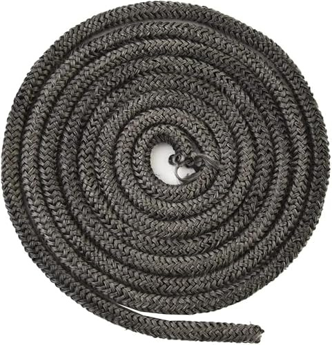 Daaxing Joint d'étanchéité pour porte de poêle à bois, corde résistante à la chaleur pour poêle à bois pour portes en verre et joint de conduit, joint rond en fibre de verre pour poêles à bois (2,5M
