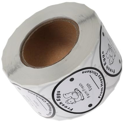 MAGICLULU Chicken Egg Carton Labels Fresh Produce Stickers for Farm Eggs Market Holder Stickers Packaging Business Labels for Countertop Display