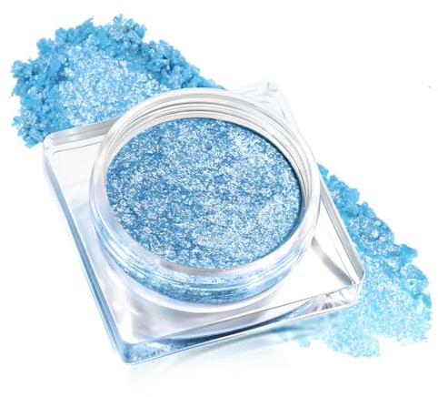 Einzelne Creme Lidschatten Schimmer, blaue metallische Hochpigment Monochrome Lidschatten Palette Mischbare Funkelnde Augen Glitter Langlebigkeit Natürliche Mini Augen Make-up Aufheller Highlighter