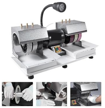 OUTFYT Cabbing Machine 6 2 1800 Giri/min Efficiente smerigliatrice for Roccia lapidaria, lucidatrice con Lampada e Pompa 'Acqua for Pietra preziosa di Giada,Prestazioni Potenti