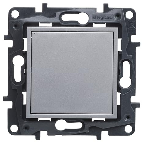 Legrand 398307 - Couvercle aveugle pour installation encastrée - Gamme Niloé Step - Couleur aluminium